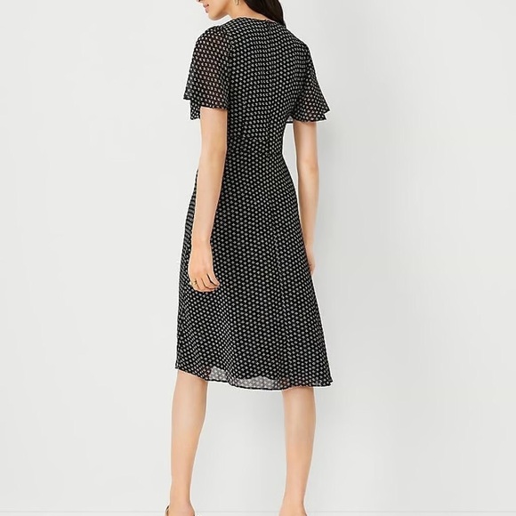 Floral Flutter Sleeve Flare Dress - Picture 2 of 3